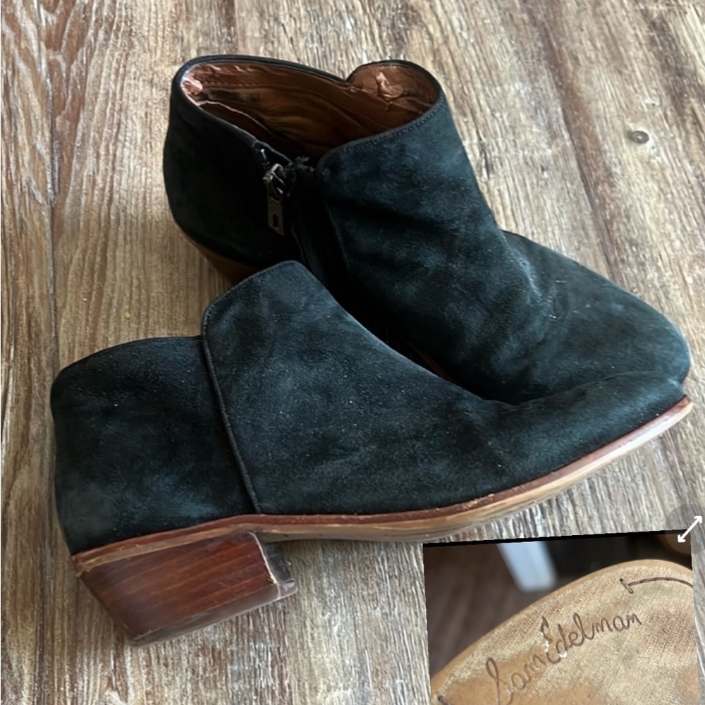 Sam Edelman black suede booties.